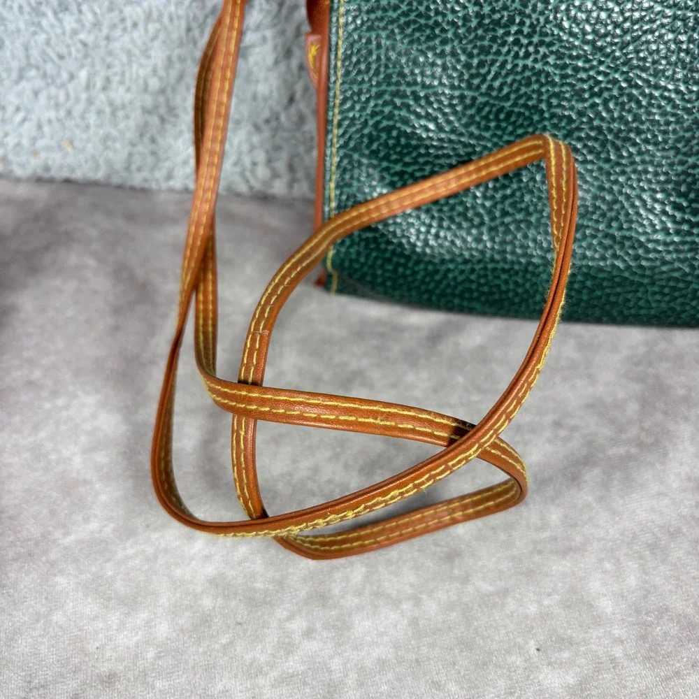 Dooney & Bourke Crossbody Bag Womens Small Green All Weather Leather Duck Logo